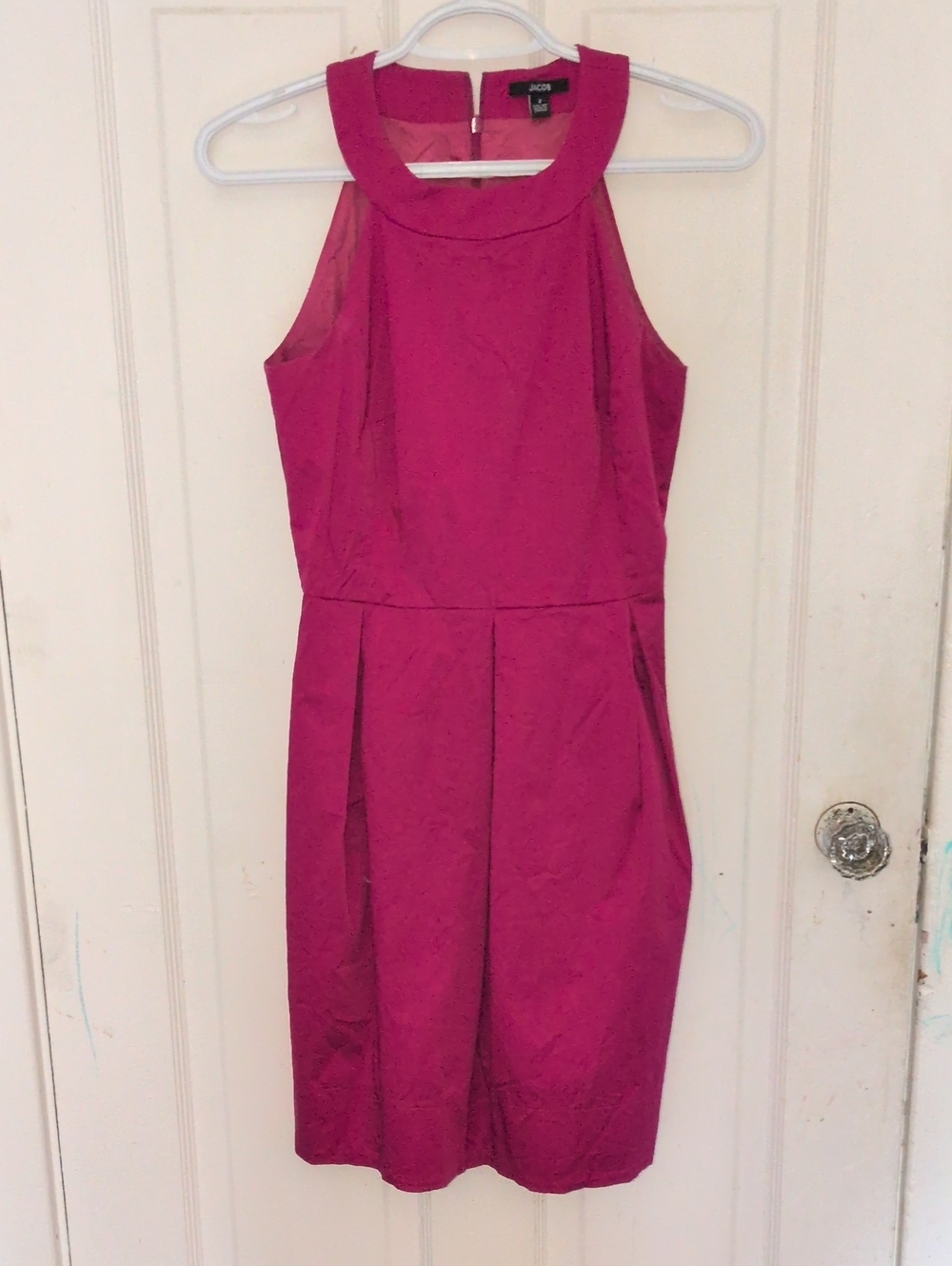 Jacob Sleeveless Magenta Midi Dress